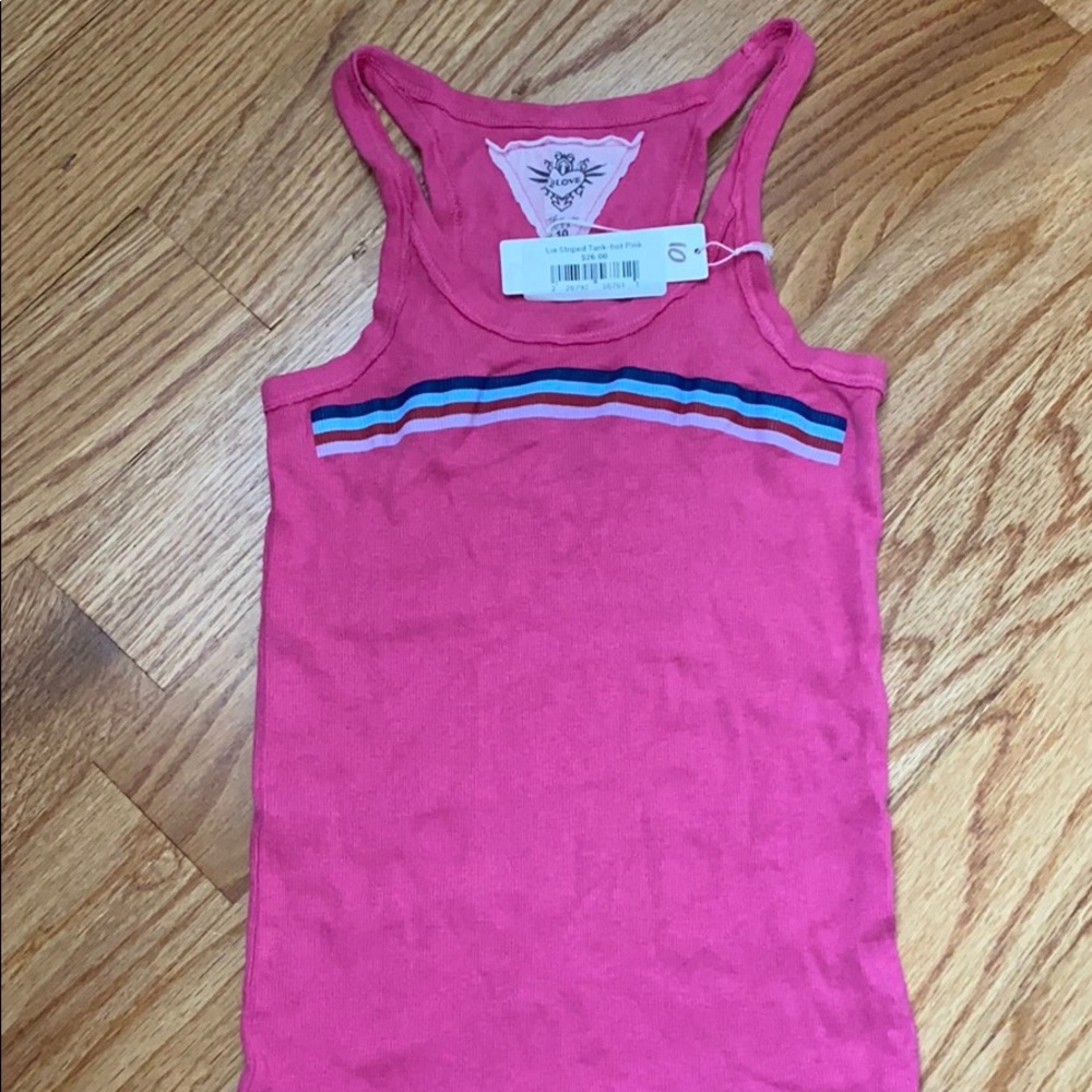 Pink ribbed tank top NEW WITH TAGS